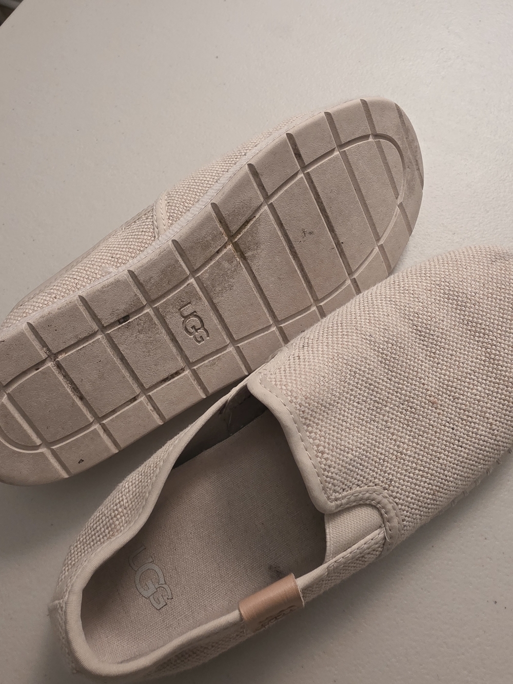 UGG Women's Slip-On Casual Sneaker in Light Beige - Picture 4 of 9